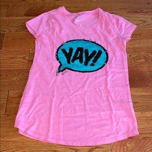 JUSTICE Sequin T-shirt